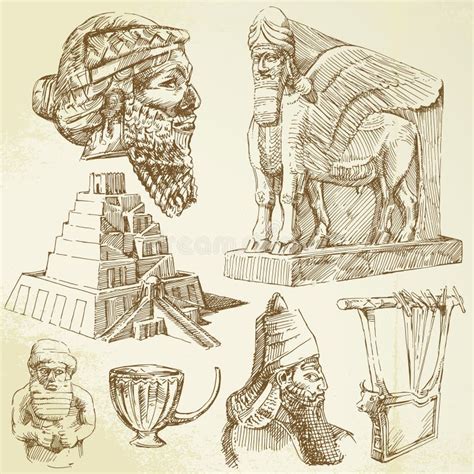 Ancient Mesopotamian Art Stock Vector Illustration Of Harp 23643461