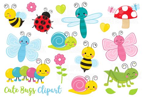 Cute Bugs Clip Art Insects Clipart Scrapbook Graphic The Best Porn Website