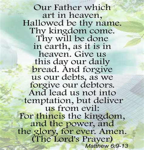 For thine is the kingdom, and the. Our Father Which Art In Heaven Hallowed Be Thy Name