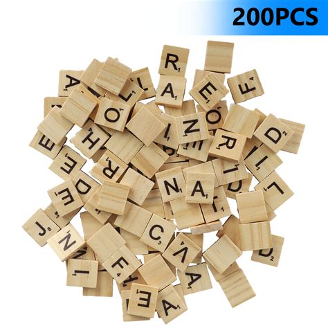 100200300pcs Wood Scrabble Tiles New Scrabble Letters Wood Pieces