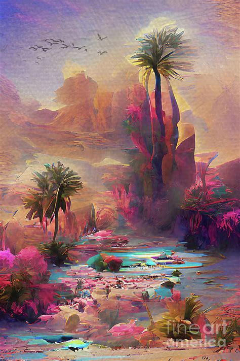 Arizona Desert Oasis Painting By Elisabeth Lucas Fine Art America