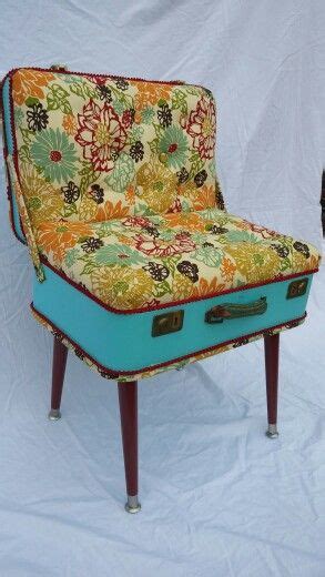 Retro Suitcase Chair Made By Greenthumbetc Suitcase Chair Vintage