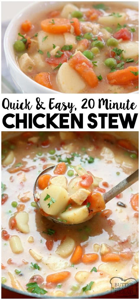 Blanch the beans and keep aside ( i like to blanch them and add at last after the stew is made so as to keep. 20-MINUTE CHICKEN STEW RECIPE - Butter with a Side of Bread