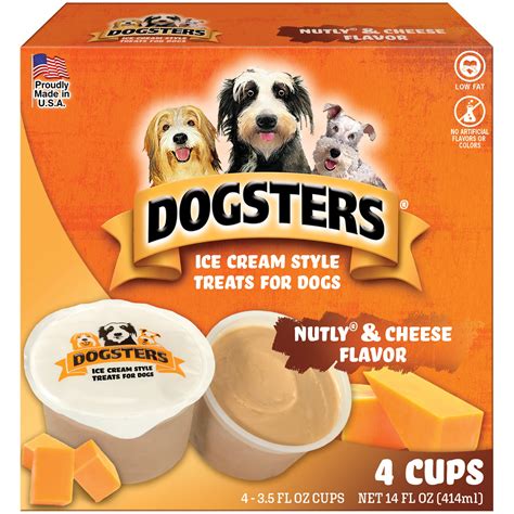 Dogsters Nutly And Cheese Flavor Ice Cream Style Dog Treats 4 35 Fl