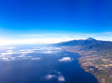 Aerial View Of The Island Of Tenerife Canary Islands Spain Stock