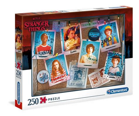The image is very distinct and covers some of the famous characters from the cast. Stranger Things - Puzzle 250 pièces