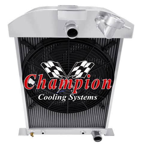 MN Champion 3 Row Radiator Chevy Config 16 Fan For 1933 1934 Ford