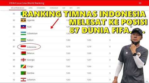 🔴tempati Ranking 87 Dunia Fifa Peringkat Indonesia Di Ranking Fifa