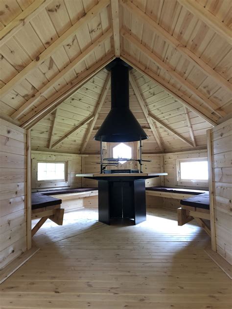 grill cabin 9 2 m² with 2 5 m extension brit log cabins