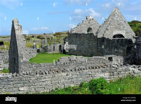 Ireland County Galway Aran Islands Inishmore Seven Churches Na