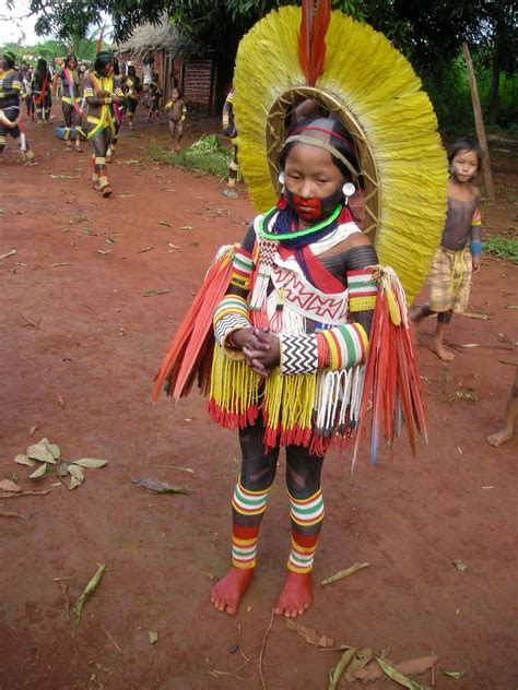 Young Kayapo Indian Getting Ready To Celebrate Christmas Native People Indigenous Peoples Of