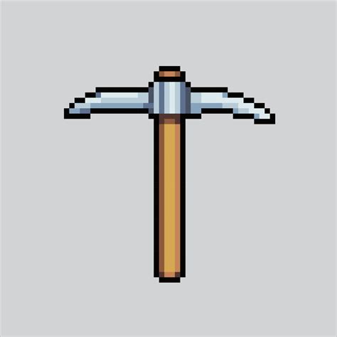 Pixel Art Illustration Pickaxe Pixelated Pickaxe Tools Pickaxe Weapon