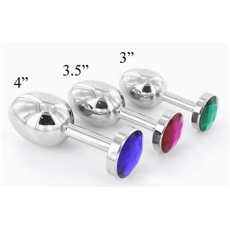 Sex Toys 1hr Delivery 30mm Green Jewel Butt Plug Stainless Steel Adult Store Open Late