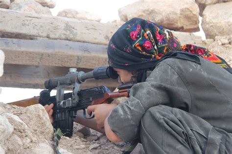 Kurdish Ypg Fighter Warrior Woman Female Fighter Military Women