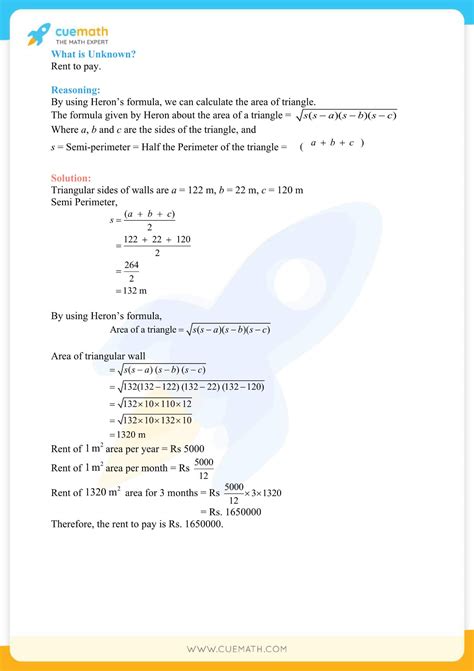 Ncert Solutions Class Maths Chapter Heron S Formula Free Pdf