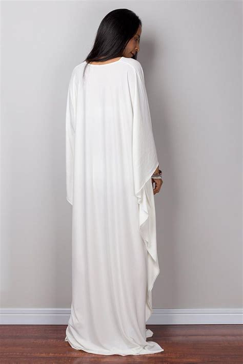 Kaftan Off White Kaftan Maxi Dress Handmade Loose Fitting Dress