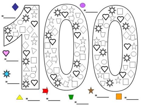 100 Coloring Page Printable