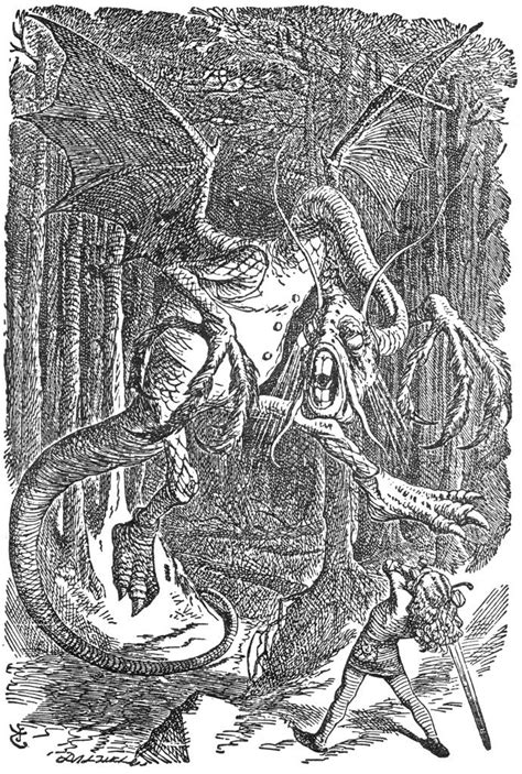 Through The Looking Glass Lewis Carroll Illustrations Jabberwocky