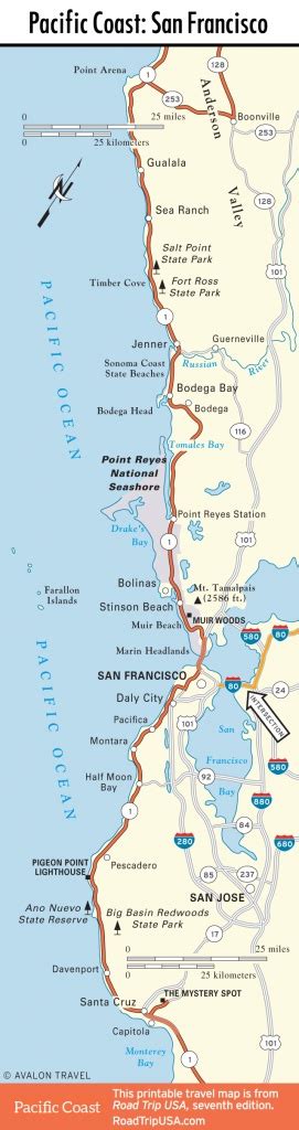 Map Of Oregon And California Coastline Wells Printable Map