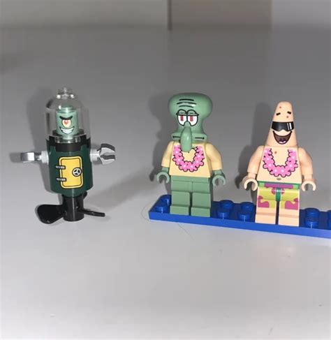 Lego Spongebob Squarepants Minifigures Plankton Squidward Patrick Pink