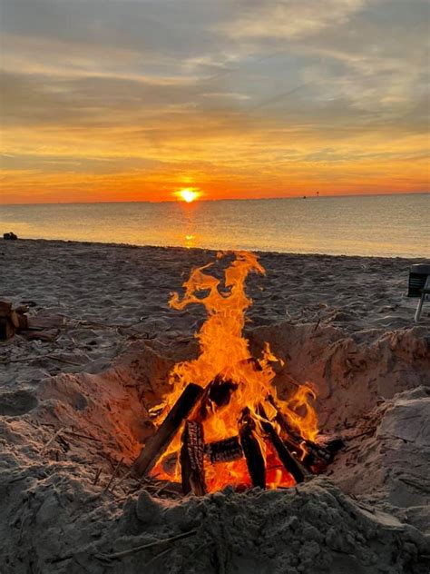 Bonfire On The Beach Photography