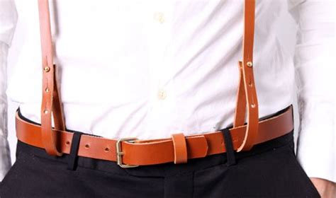 Leather Suspender Crush Mens Accessories Fashion