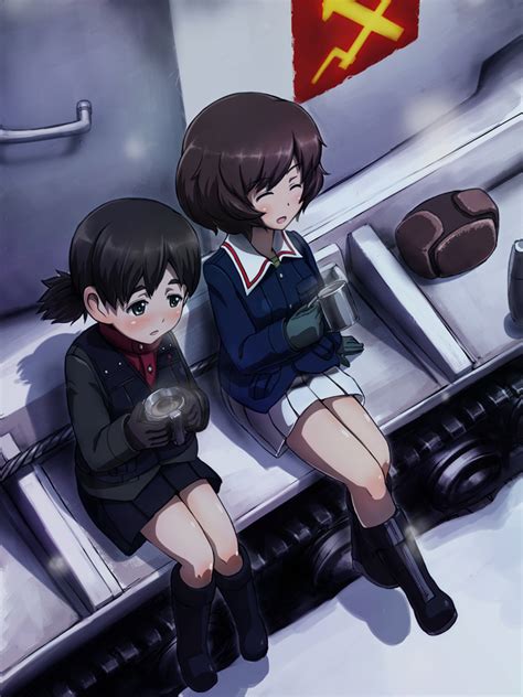 Akiyama Yukari And Nina Girls Und Panzer Drawn By Solokovokb 999