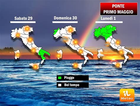 La bolla del lavoro e' esplosa! METEO PONTE PRIMO MAGGIO: fresco, e nuove piogge in arrivo ...