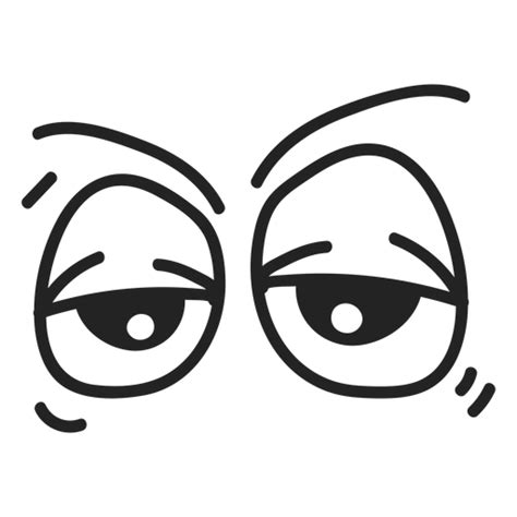 Ojos Cómicos De Emoticon Cansado Descargar Pngsvg Transparente