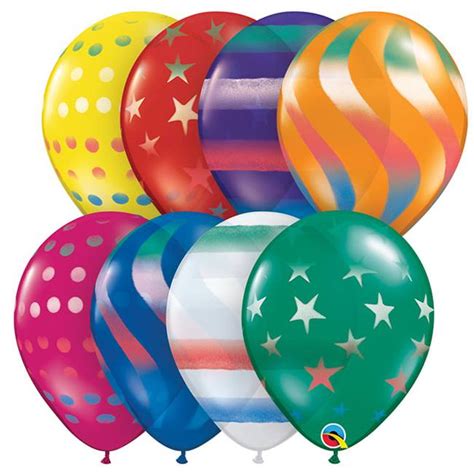 Jewel Assortment W Spray 11 Inch Qualatex Balloons Fancy Latex Balloons