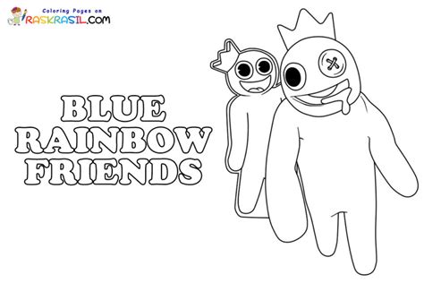 Desenhos De Blue Rainbow Friends Para Colorir