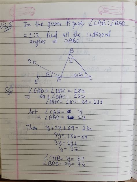 Go to your personalized recommendations wall and choose a skill that looks interesting! Math Grade 9th Lines and Angles 08/06/20 class work