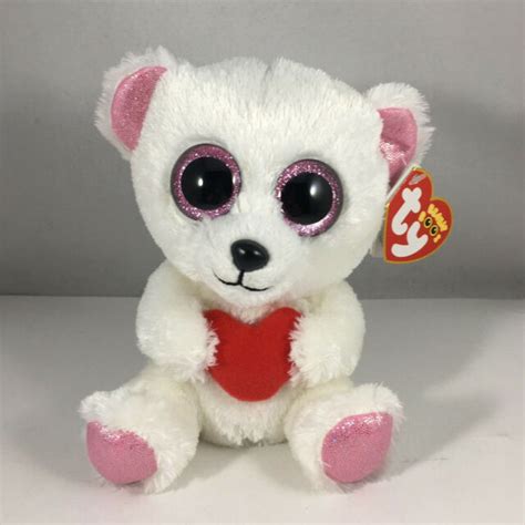 Ty Beanie Boos Sweetly The Valentine Bear 6 Inch 2013 For Sale Online Ebay
