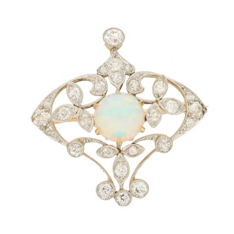 Edwardian Opal And Diamond Pendantbrooch At Susannah Lovis Jewellers