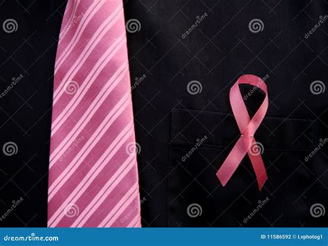 Pink Men S Tie For Breast Cancer Awareness Stock Photo Image Of Dress