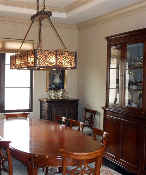 To show off the fabulous lighting in this casual dining room, interior designer zoë feldman painted the ceiling black. Tallia chandelier - Traditional - Dining Room - Santa ...