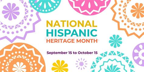 Hispanic Heritage Month Vector Web Banner Poster Card For Social