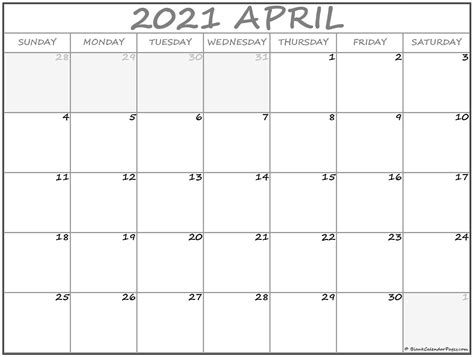 Calendars are easy to save as pdf document or print; April 2021 calendar | free printable calendar templates