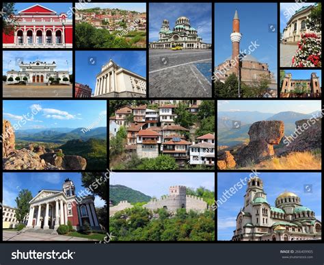 Bulgaria Country Photo Collage Travel Photos Set With Sofia Ruse