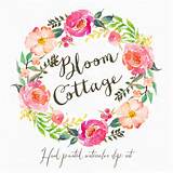 Images of Watercolor Flower Wreath