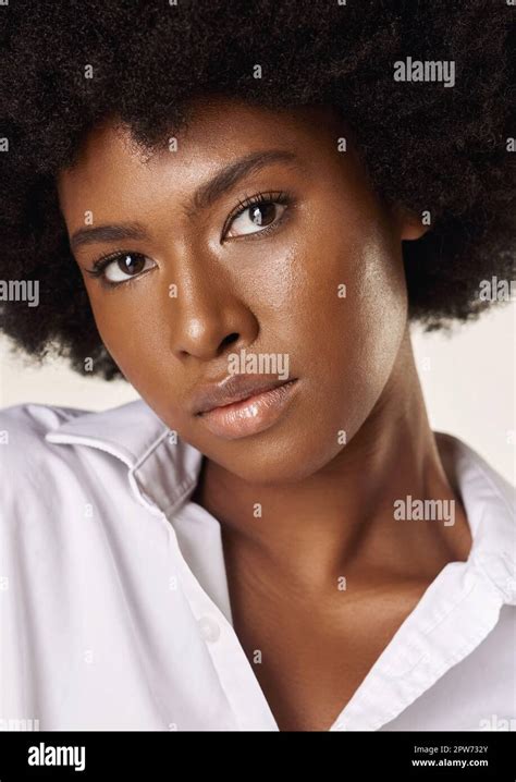 Studio Portrait Of A Young Stunning African American Woman With A