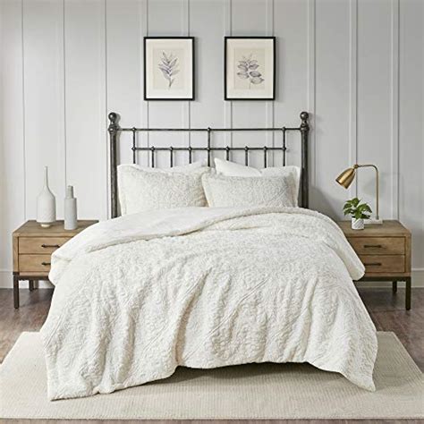 Madison Park Bismarck King Size Bed Comforter Set Ivory Embroidered