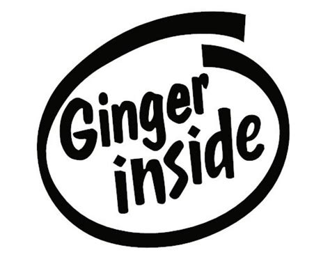Ginger Inside Decal Funny Sticker Awesome T Hair Etsy