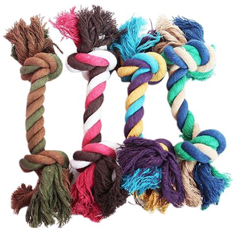 New fashion puppy dog pet toy cotton braided bone rope chew knot