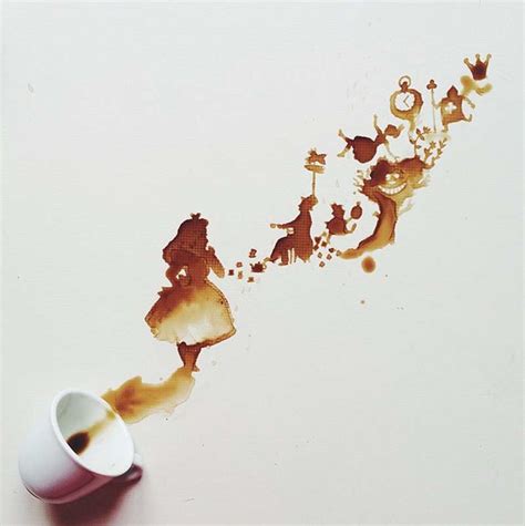 打翻的咖啡也能玩成艺术 咖啡渍作画走红网络 中国咖啡网 06月28日更新