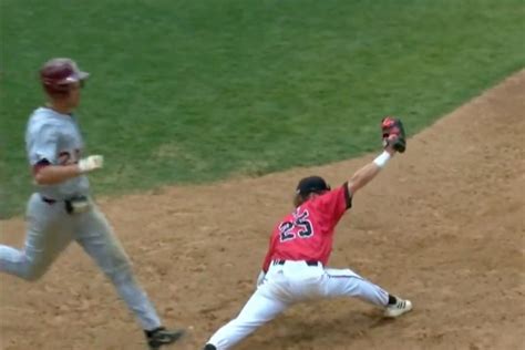 College Baseball Player Ejected For Stepping On Players Ankle