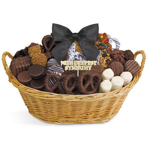 With Deepest Sympathy Chocolate T Basket Mindys Munchies