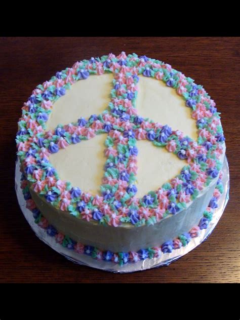 Peace Cake Peace Cake Peace Sign Cakes Cake