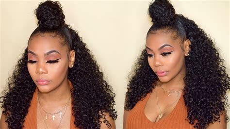 15 Curly Hair Outre Dominican Curly Half Wig Youtube