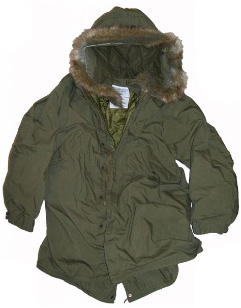 Fishtail Parka M51 Oliv Us Army Med Huva And Foder L Uniformer